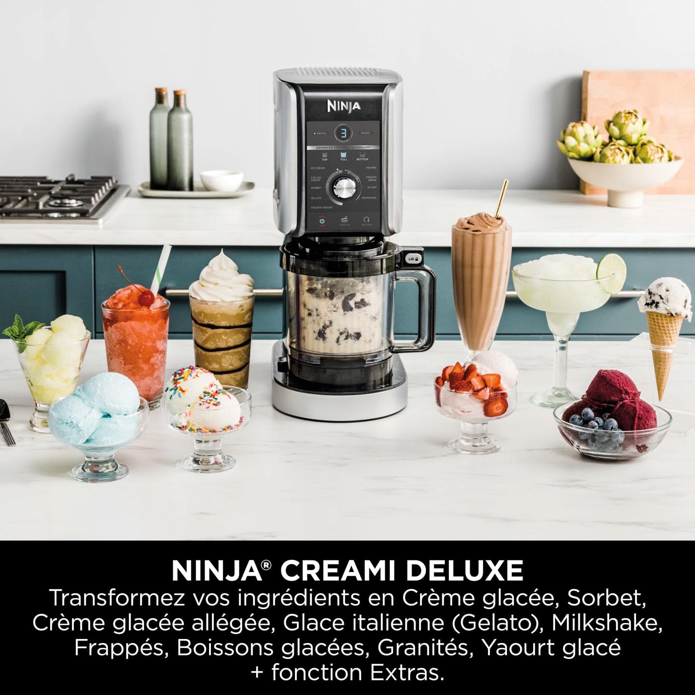 Sorbetière Ninja CREAMi Deluxe 3 Bacs